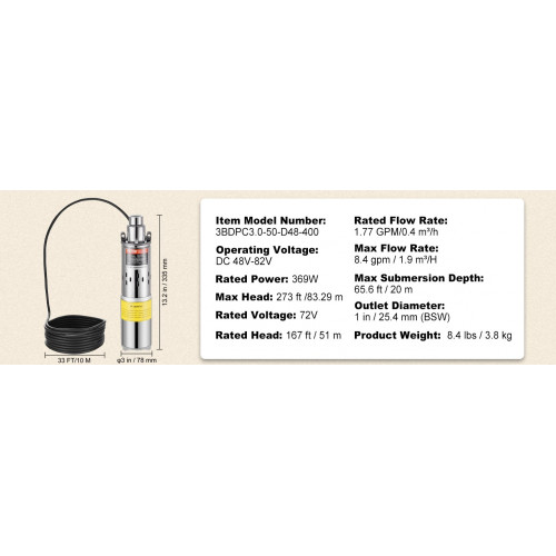 Bomba Solar 48V DC