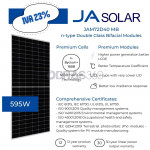 Painel Solar JA 595 Watts