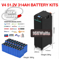 16000 Watts Seplos Versão 4 com 51.2V em 16 Baterias EVE 314ah